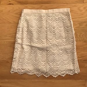 Club Monaco white lace skirt